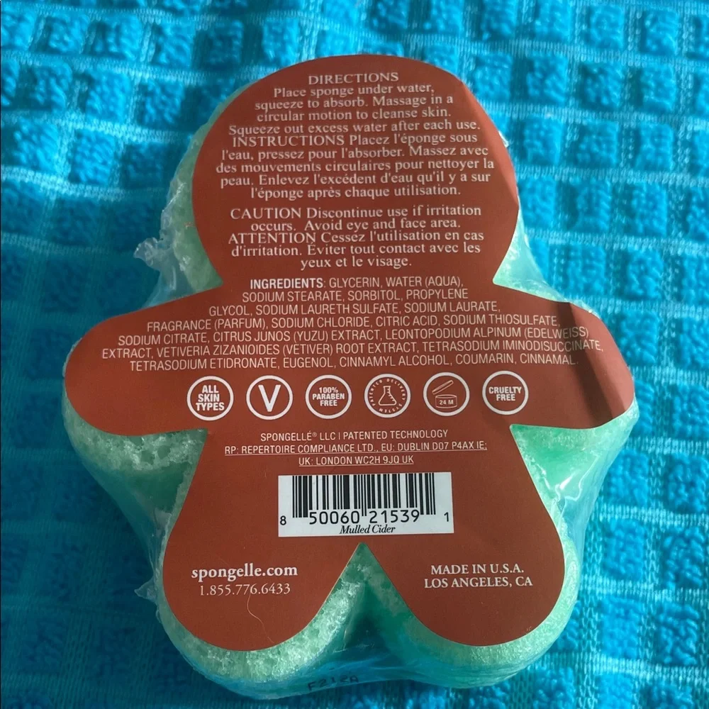 Spongelle Green Gingerbread Body Wash Infused Buffer